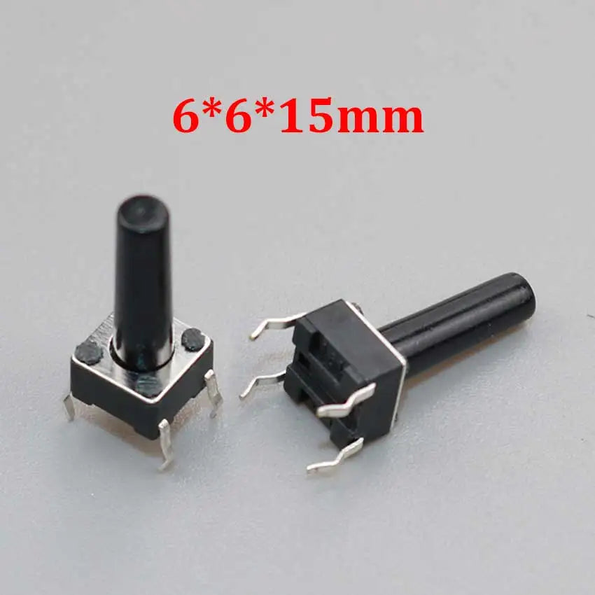 20/50/100pcs 6x6 PCB Momentary Mini Micro Tactile Tact Push Button 4-Pin Self-reset Switch 6*6*4.3/5/6/7/8/9/10/11/12/13/14/15mm