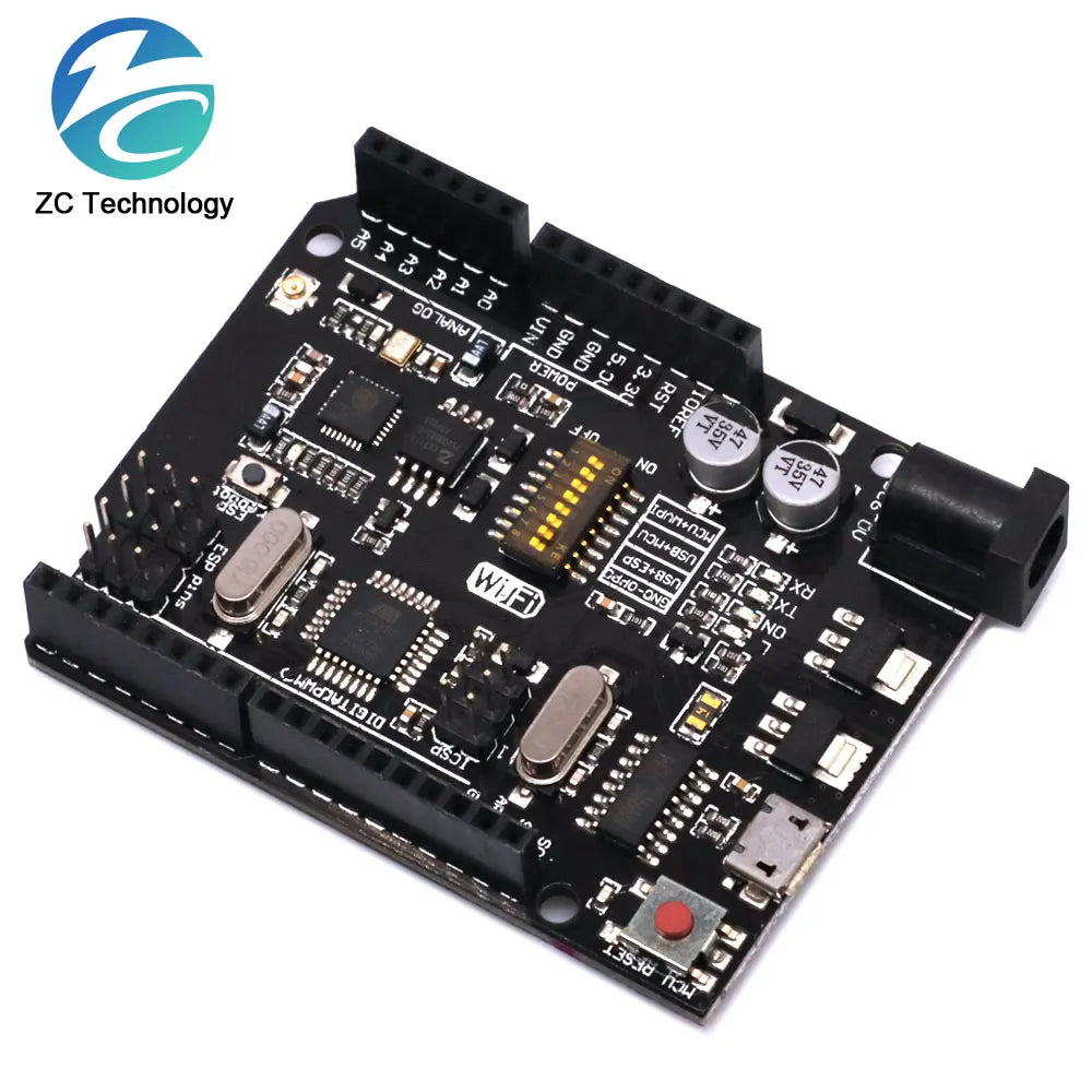 UNO+WiFi R3 ATmega328P+ESP8266 CH340 (32Mb memory) 6V-9V USB-TTL CH340G For Arduino NodeMCU WeMos One Development board