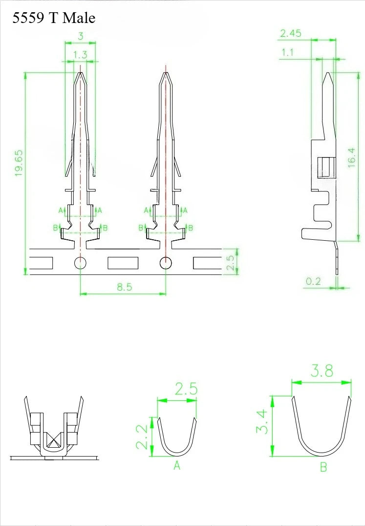 4.2mm/ batch 5557 / 5559 automobile harness connector 2-18/24 pin male and female terminal plug kit computer power cable