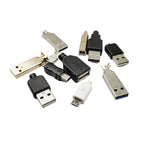 10Pcs USB Connectors Type B/Micro/Mini/USB2.0 Male Female Assembly Adapter DIY Soldering Repair Data Charging Plug Socket