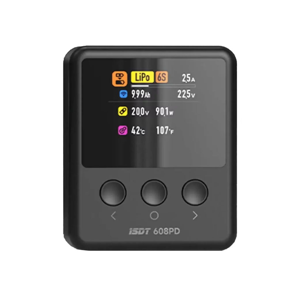 ISDT 608PD Lipo Balance Charger Discharger 240W/10A DC & 140W/5A PD Smart Digital Charger for LiPo/LiFe/LiHV RC Batteries