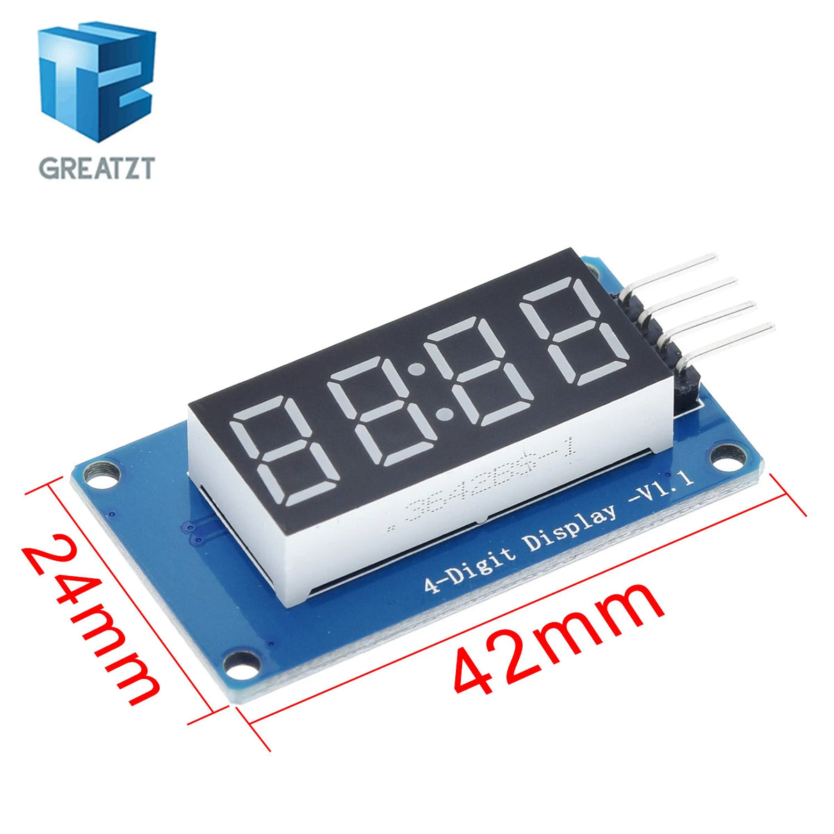 TM1637 LED Display Module For Arduino 7 Segment 4 Bits 0.36Inch Clock RED Anode Digital Tube Four Serial Driver Board Pack