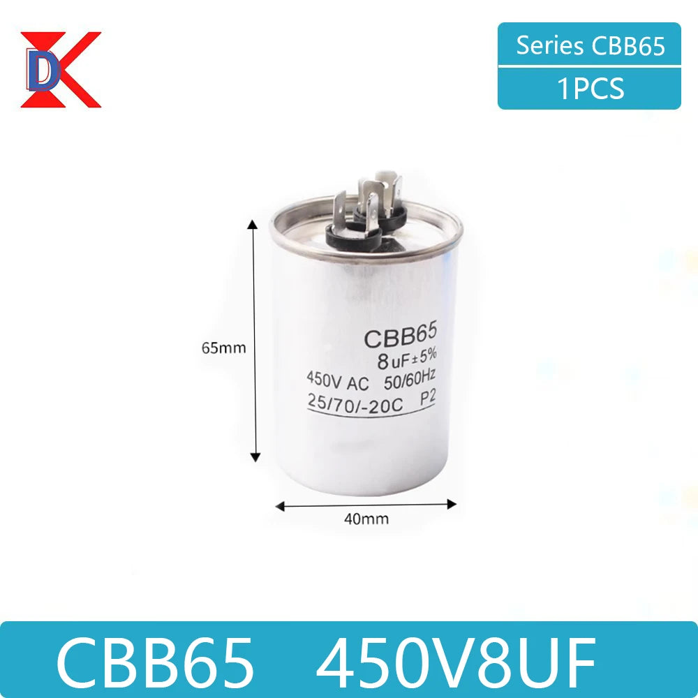 CBB65 air conditioner compressor start capacitor 450V 5/20/25/30/35/40/45/50/60/70UF
