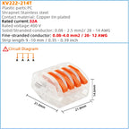 Compact Quick Plug-in Terminal for Cable Connectors, 30/50/100 Piece Terminal Orange Home Wiring Module Paralleling Device