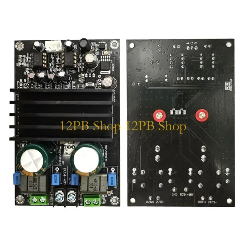 12PB Power Amplifier Board,2.0 Channel 300W +300W, 24-40V Power Amplifier Module TPA3255 for Store Home Theater