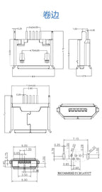 20pcs Vertical MICRO mini USB 5pin female seat 180 degrees jack 5P Direct plug-in USB connector charging port sock power plug