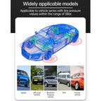 Tire Pressure Monitoring System Auto Security Alarm Systems Solar/USB Powered Tyre Temperature Monitor Car TPMS 4 Sensors