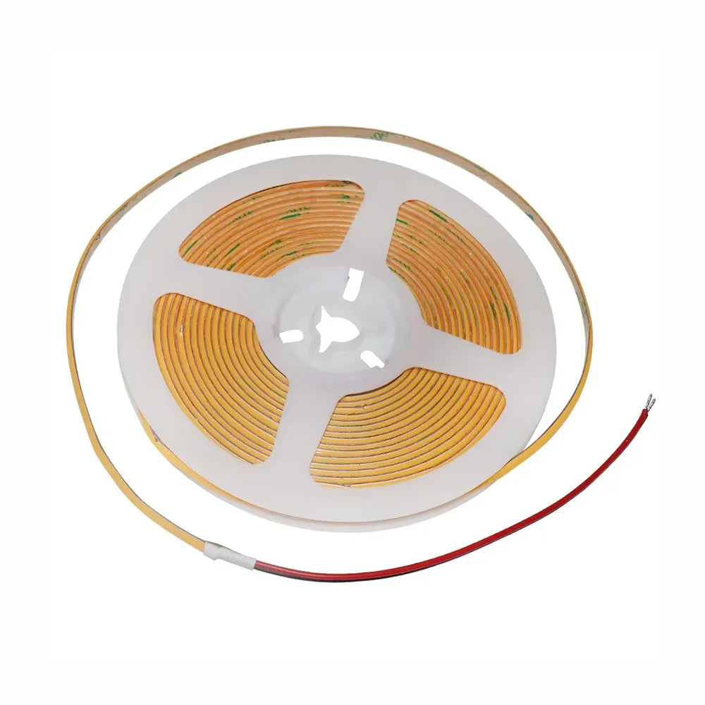 5V 12V 24V 3mm Ultra Narrow COB LED Strip 400LEDs LED Bar Lights for Car Lamp Orange 1800K 2000K Warm White 4000k Red 5m 10m 50m