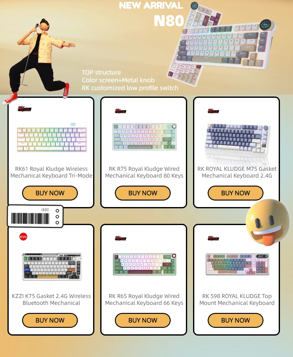 RK ROYAL KLUDGE Mechanical Keyboard Switch 3/5pin Clicky Tactile Linear Silent Blue Brown Red Switches for MX Gaming Keyboard