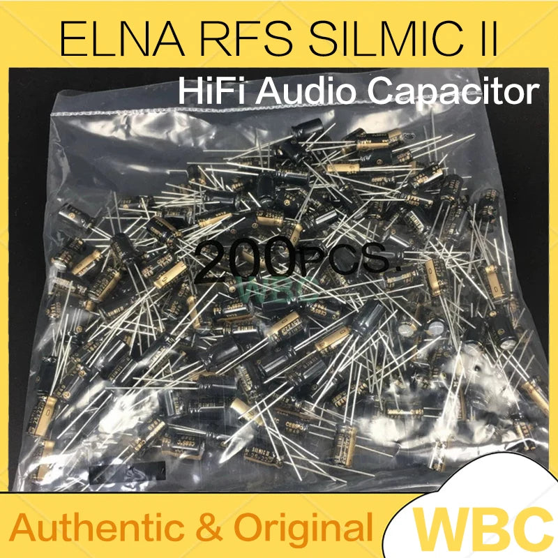 10Pcs/Lot ELNA SILMIC II RFS Series HiFi Audio Capacitor 6.3V 10V 16V 25V 50V 63V 100V 10uF 22uF 47uF 100uF 220uF 470uF 1000uF