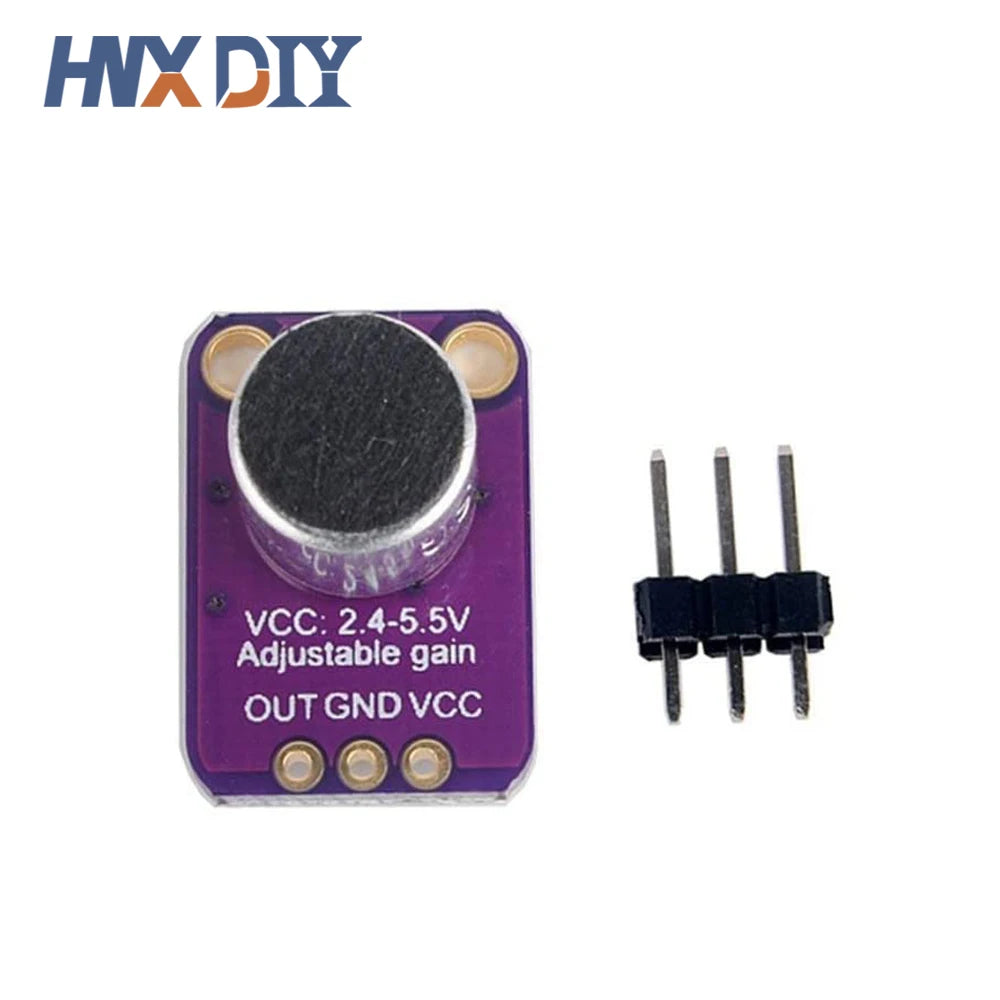 1-10PCS Electret Microphone Amplifier Module MAX4466 Adjustable Gain Blue Breakout Board