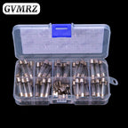 72pcs 6*30MM 0.5A-30A Glass Fuse Tubes 250V Box 0.5A 1A 2A 3A 5A 10A 15A 20A 30A 6x30MM