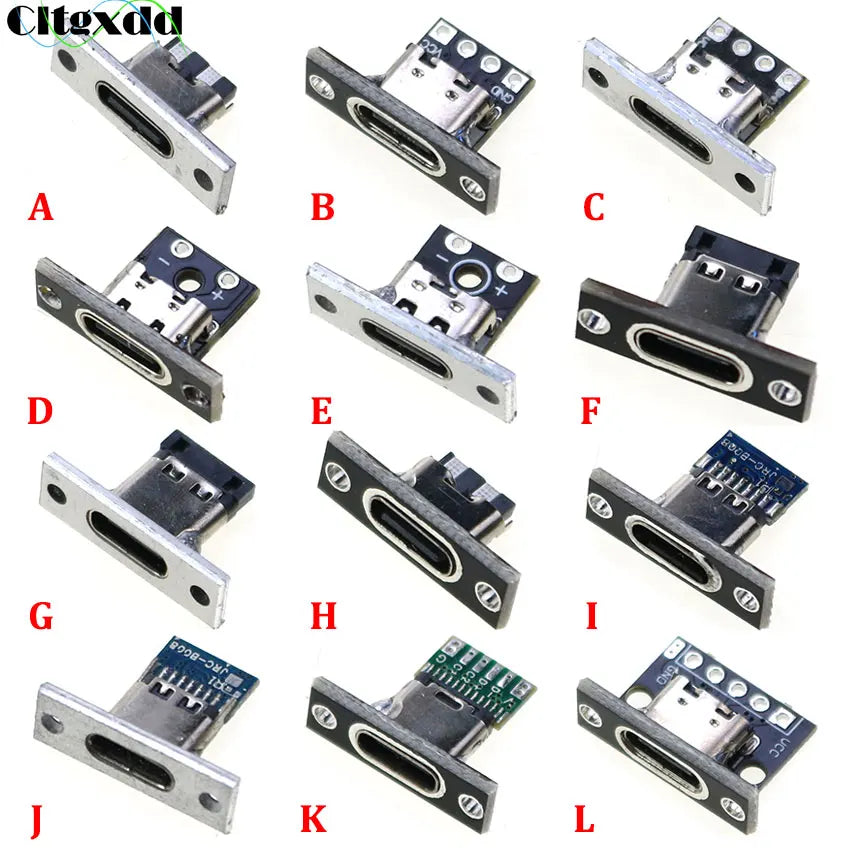 1pcs USB 3.1 Type C Female Double-sided Positive Negative Plug-in Test Board With PCB Board Type-c Connector Data Charging Port
