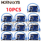 1-10 Uds/alta Calidad UNO R3 (CH340G) MEGA328P Para Arduino UNO R3 + CABLE USB ATMEGA328P-AU Placa De Desarrollo 16Mhz TYPE-C