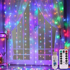 USB Curtain Lights - 8 Lighting Modes LED Fairy String Light for Christmas Halloween New Year Wedding Party Home Garden Decor