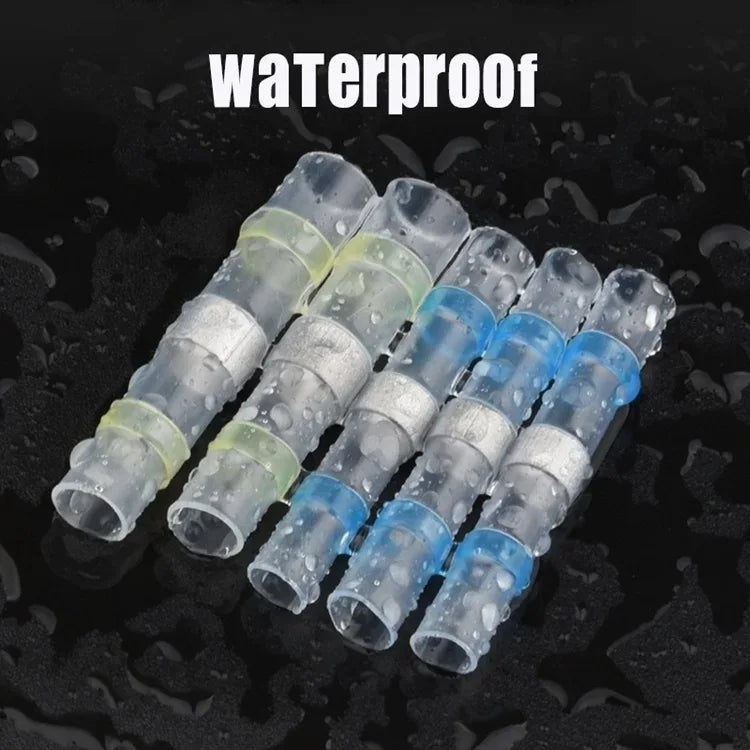 50-500Pcs Waterproof Heat Shrink Tube Solder Insulated Butt Splice Connectors Set for Electrical Wire Terminals - Electric Splic