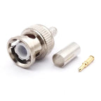 5/10Sets BNC Male Crimp Connector RG58 Cable Plug Adapter CCTV Security Camera IPC Communication Joint
