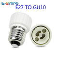 2pcs E17 to GU10, E27 E26-GU10 Porcelain Edison Screw to LED Spotlight Socket Ceramic Lamp Base Converter Extender Adapter