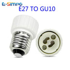 2pcs E17 to GU10, E27 E26-GU10 Porcelain Edison Screw to LED Spotlight Socket Ceramic Lamp Base Converter Extender Adapter