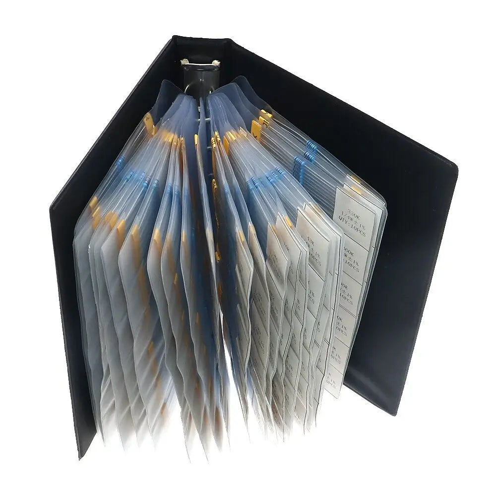 1300pcs 130Value 1% 1/4W Metal Film Resistors Sample Book 0.25W 1R-3M  Assorted kit