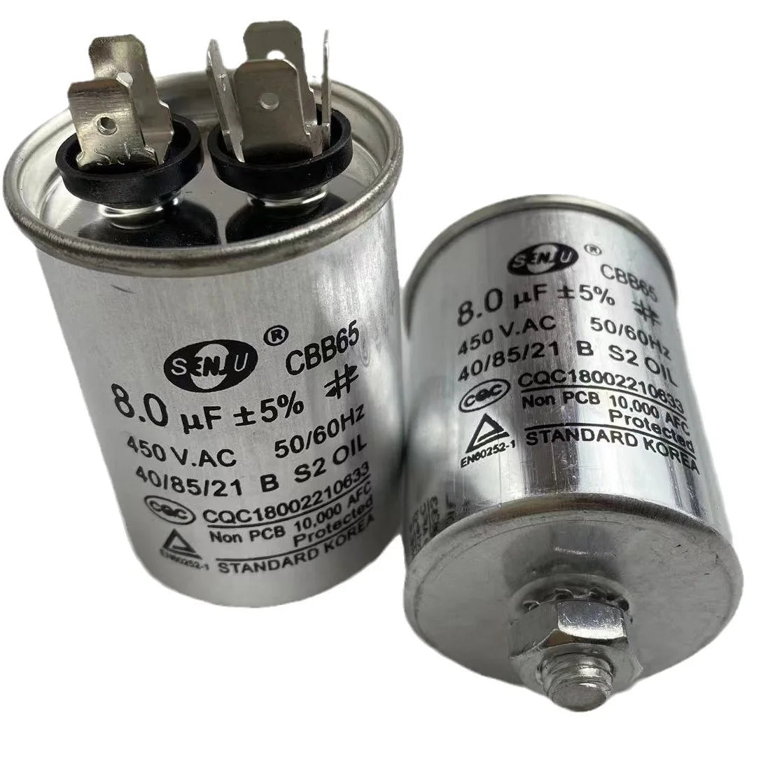 1PCS CBB65 AIR CONDITIONER STARTING CAPACITOR 450V 4UF/6.5/17/25/55UF 4+2 INSERT With screws at the bottom