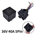JD2912 4 Pin 5 Pin 40A Auto Car Relay DC 12V 24V 36V 48V with Mounting Hole Coil Power 1.8W Automobile Control Device with Line