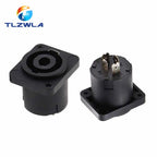 1PCS 3pin XLR Female Socket Connector Panel Mount Mixer Microphone Audio Speakers Plug Adapter