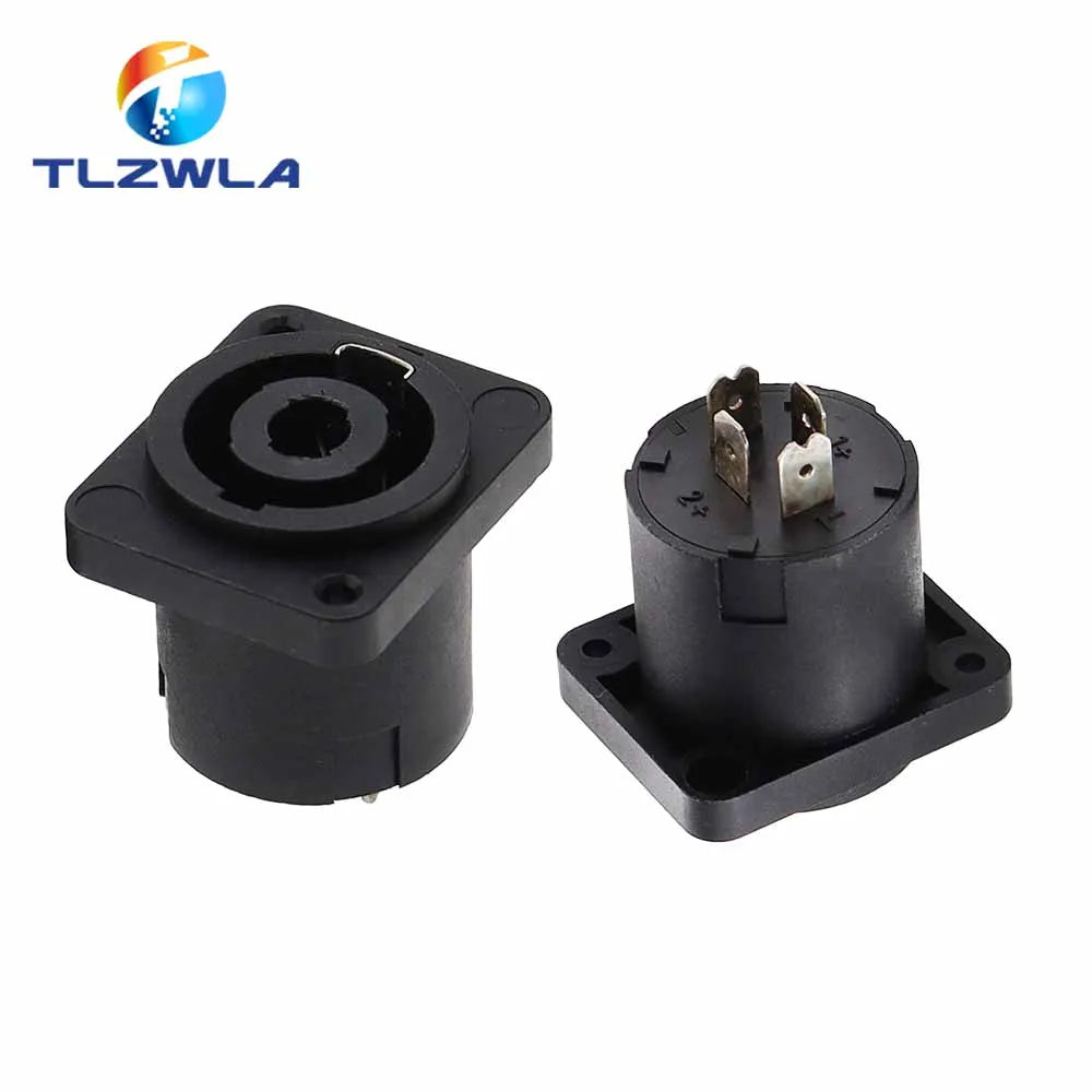 1PCS 3pin XLR Female Socket Connector Panel Mount Mixer Microphone Audio Speakers Plug Adapter