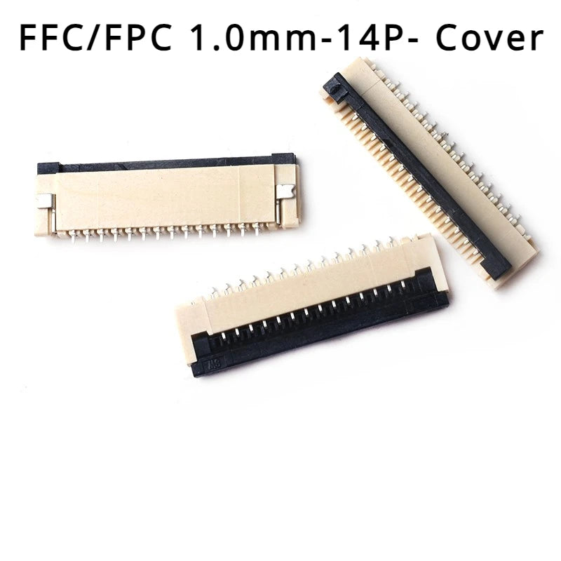 50Pcs/lot FFC FPC Connector 0.5mm 1.0mm 4P/6P/8P/10P/12/14/16/20/24/30/32/40P Pin Flip Type Ribbon Flat Connector Bottom Contact