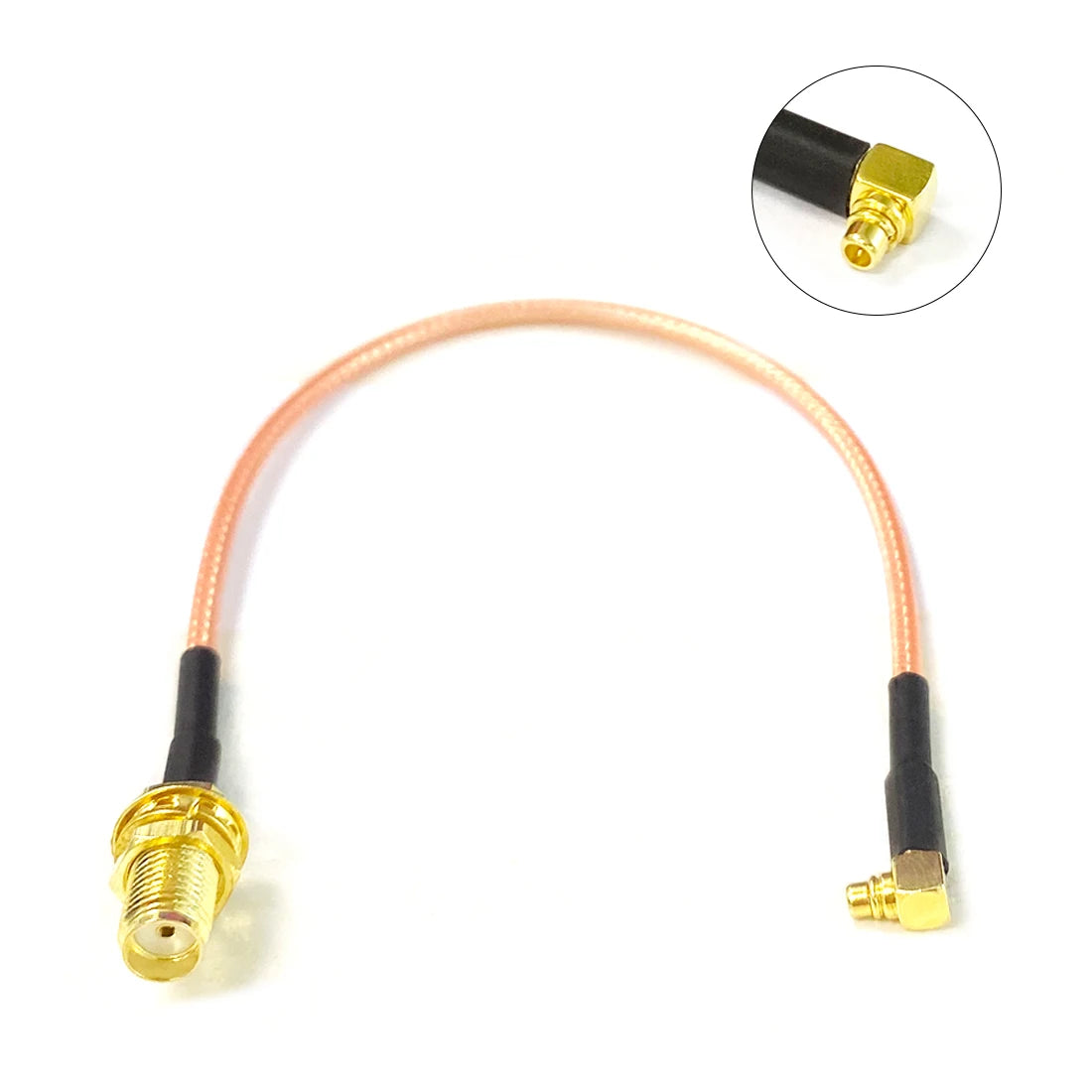 WiFI Antenna Extension SMA  Female Nut Jack To MMCX Male Plug Right Angle Pigtail Cable Adapter RG174 RG178 RG316