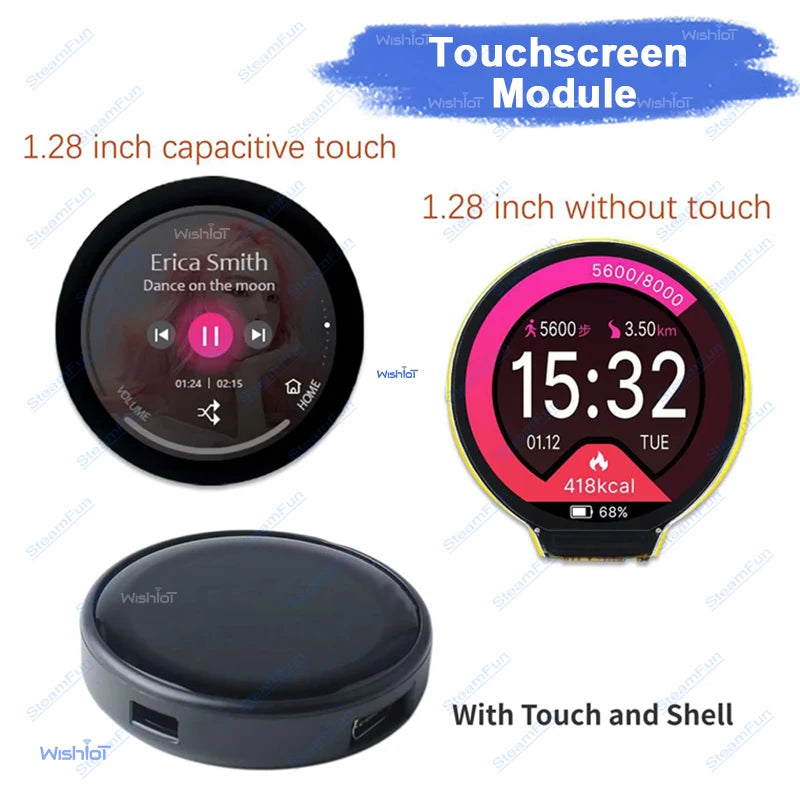 1.28 inch ESP32 ESP32-C3 IPS Round Display ESP32-2424S012 Capacitive Touchscreen 240x240 TFT LCD Module GC9A01 Touch Screen