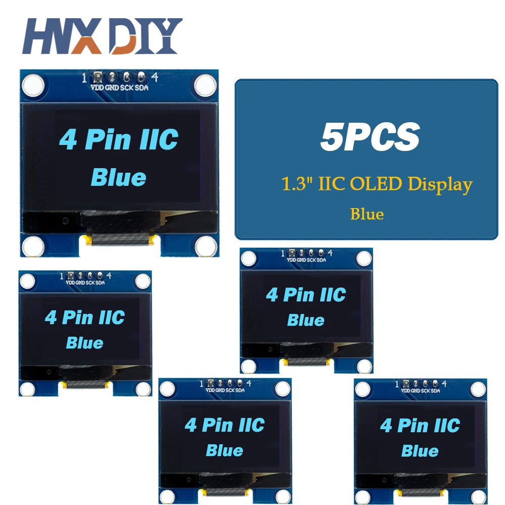 1-10pcs 1.3" White Blue Color IIC OLED Display Module Drive Chip SH1106 128X64 1.3 Inch LCD IIC I2C Communicate For Arduino