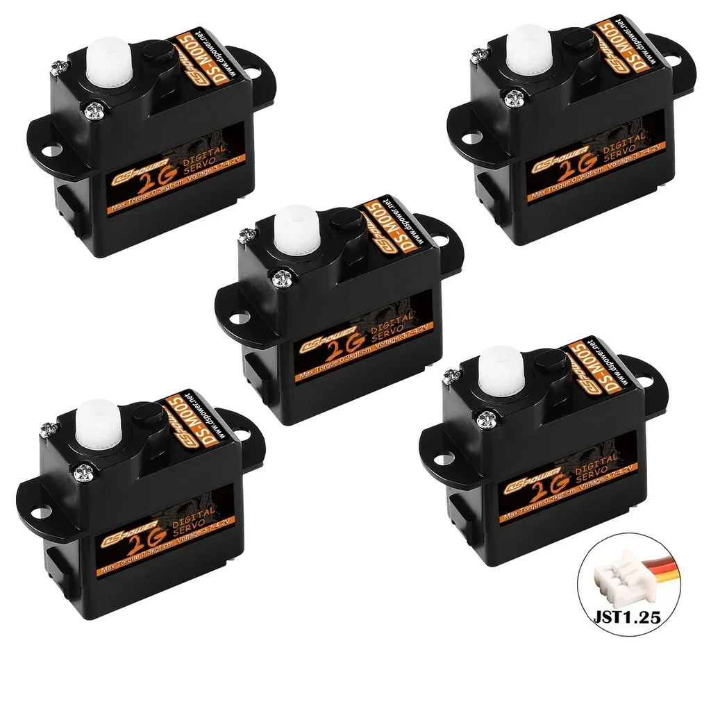 DSPOWER 2g Plastic/Metal Gear Motor Mini Micro Servos for RC Car Airplanes Fixed-wing Quadcopter Boat Plane Robot Wltoys Axial