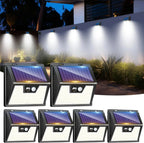 Solar Lights Outdoor Garden, 176 LED Ultra Bright Security Lights Motion Sensor, 3 Modes Waterproof Solar Powered Wall  Lights