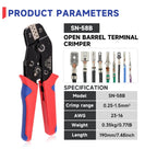Crimping Tool Set For Dupont JST MOLEX Terminals,No/Pre Insulated Ferrules,Butt Connectors,Solar & Coax Connectors SN-58B 6 Jaw