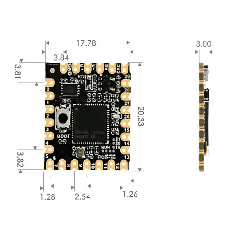 AA87 For Raspberry Pi Pico Stamp Hole Development Board RP2040-Core-A RP2040 Multifunction Dual Core Processor