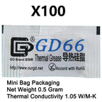 100 Pieces 0.5g Mini Bag Packaging GD Brand Series GD900 Thermal Grease Paste CPU Heat Sink Compound MB05