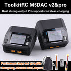 ToolkitRC M6DAC PRO V2 Dual Channel Smart Lipo Battery Charger Discharger AC 200W DC 800W 16A for 1-6S LiHV LiPo PD65W FPV Drone