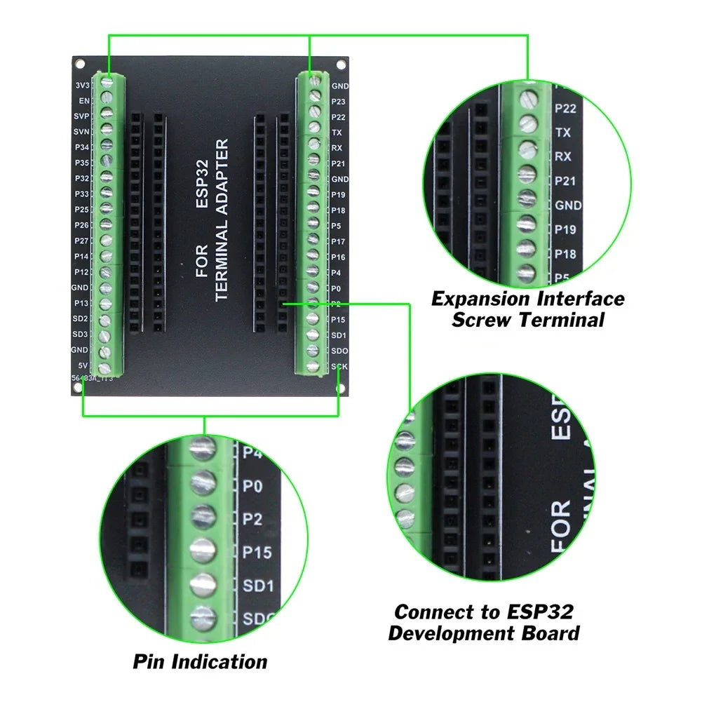 32S Expansion Board CP2102 NodeMCU-32S Lua 30pin/38Pin Module GPIO E32 WiFi Bluetooth Low Power Module