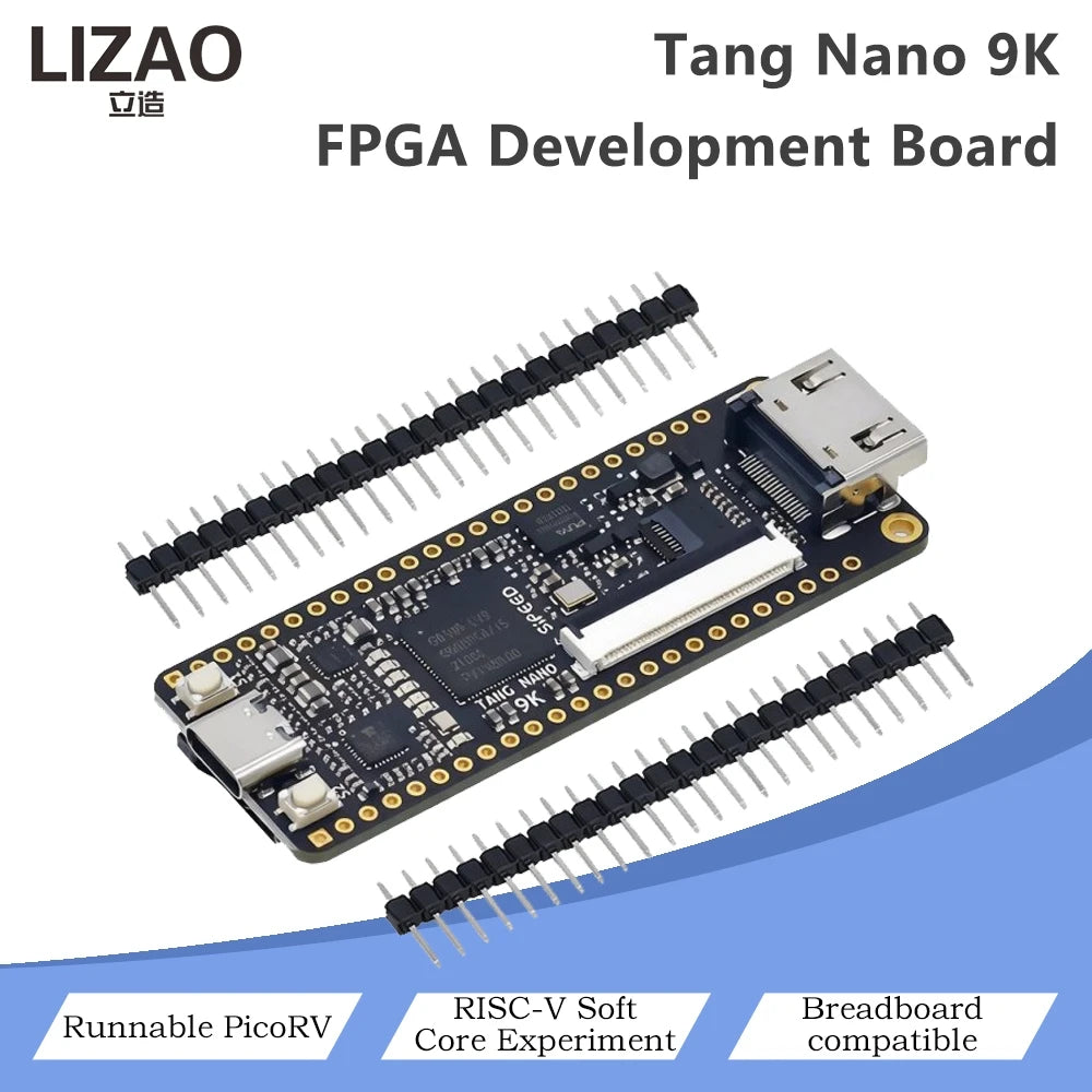 Tang Nano 9K FPGA Development Board GOWIN GW1NR-9 Chip Support RISC-V PicoRV Soft Core HDMI Output Breadboard