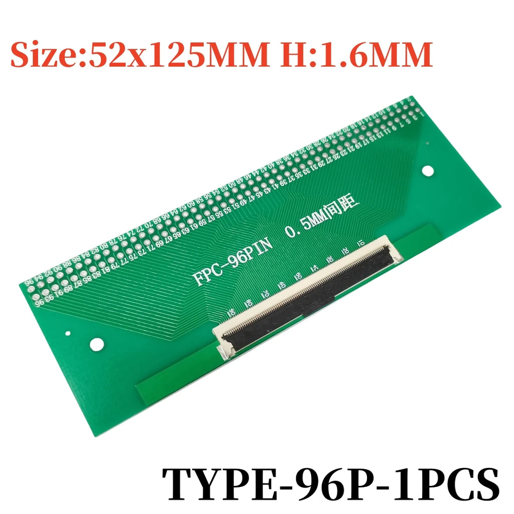 FFC/FPC 0.5MM Adapter Board 4P/6P/8P/10P/12P/14P/15P/16P/18P/20P/22P/24P/26P/30P/32P/34P/36P/40P/42P/45P/50P/60P/64P/68P/80P/96P