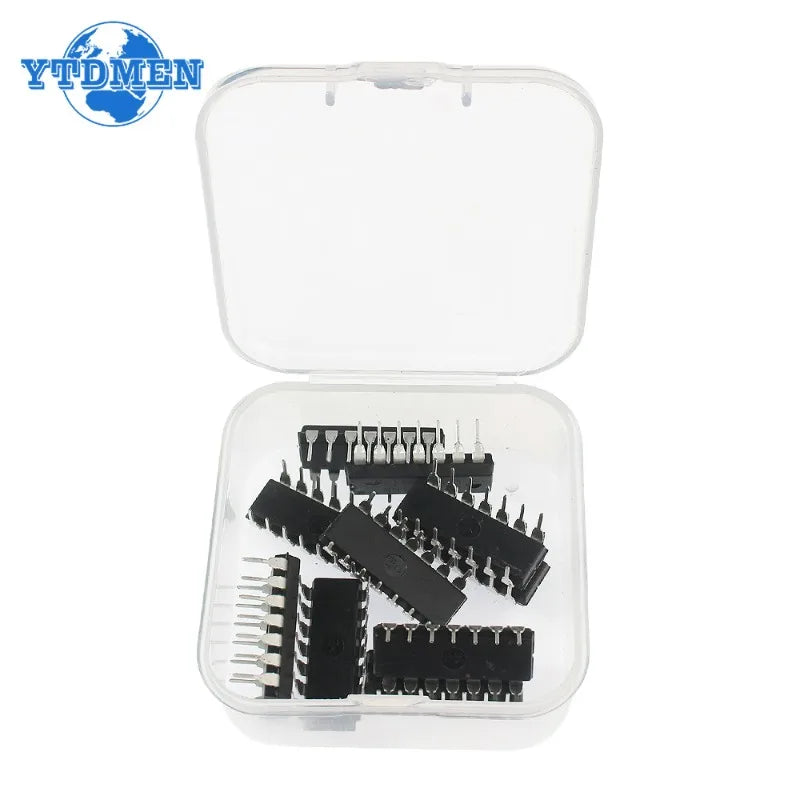 50pcs/box Logic IC Kit 74HC00 74HC02 74HC04 74HC08 74HC32 74LS00 74LS02 74LS04 74LS08 74LS32 DIP-14 74HC / 74LS Series Ic Kits