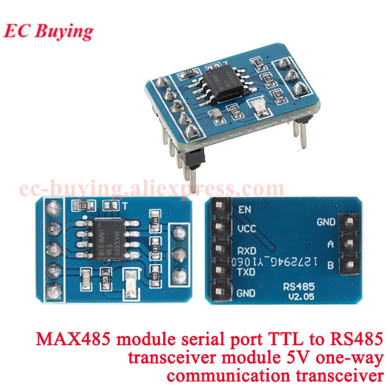 10Pcs/1pc MAX3485 MAX485 SP3485 Unidirectional MAX13487 Bidirectional Module TTL to RS485 Communication Transceiver 3.3V 5V