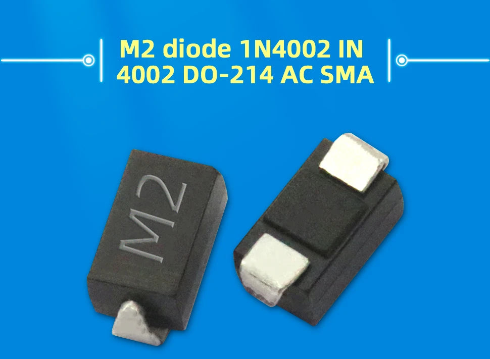 20PCS M1 M2 M4 M7 S4 SMA 1A 1N4001 4002 4004 4007 SS12 SS310 RS1M RS2M ES1D ES1J US1M SMD Schottky Rectifier Diode DO-214AC
