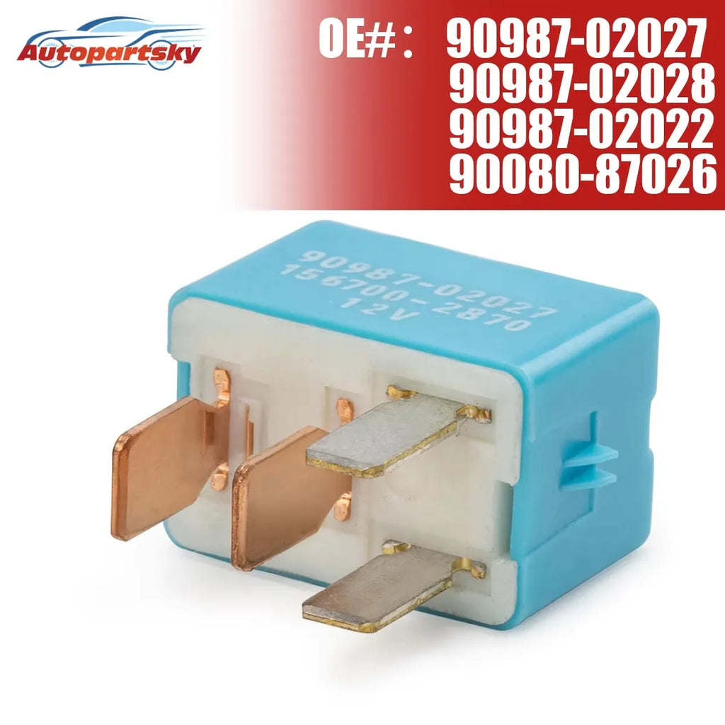 4 Pin 12V 90080-87026 9098702028 A/C Automotive Relay Switches Air Conditioning Beam Light Fuel Pump Relay For Toyota Lexus