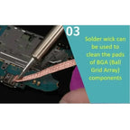 Welding Wires Desoldering Braid Solder Remover Wick Wire Repair Tool High Conductivity Flexible Copper Braided Wire Solder