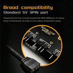 10 Port 5V 3PIN ARGB Fan Hub SATA Powered RGB Splitter for PC Case Addressable RGB Fan Light Strip