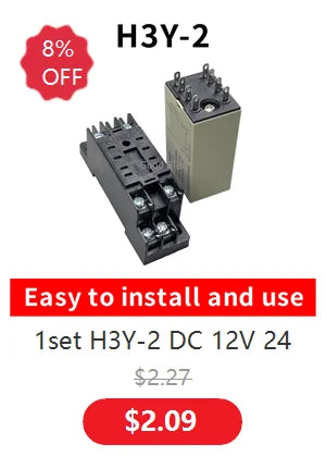 1set H3Y-4 Power On Time Delay Relay  Timer DPDT 14Pins  H3Y-4 1-60sec/ 3 Minute-60Minute  220v 110V 24V 12V