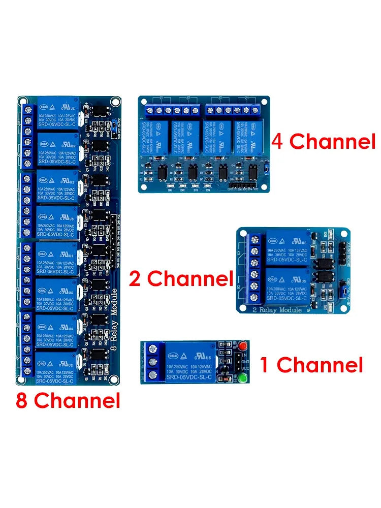 Estardyn 5V 1 2 4 8 Channel Relay Module With Optocoupler. Relay Output 1 2 4 8 Way Relay Module  In Stock  For