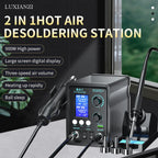 LUXIANZI 8589D+ 2 IN 1 Hot Air Gun Soldering Station With LED Digital Display For BGA PCB IC Repair Tool SMD Rework Station